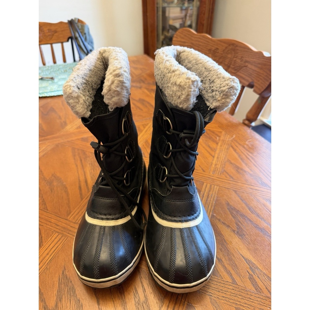 Sorel Women's Caribou Waterproof Snow Boots In Black Stone Size 5